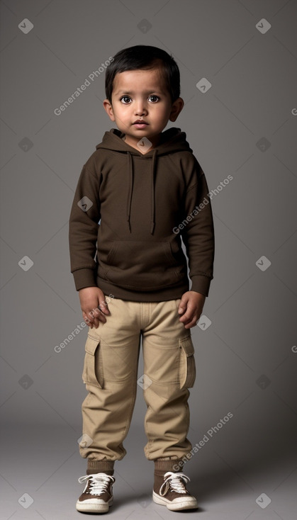 Nepalese infant boy with  brown hair