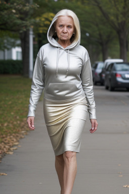 Belarusian elderly female with  blonde hair