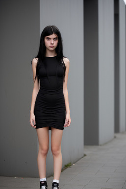 Danish teenager girl with  black hair