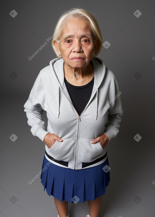 Guatemalan elderly female with  blonde hair