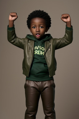 Ghanaian infant boy with  brown hair