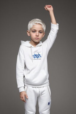 Israeli infant boy with  white hair