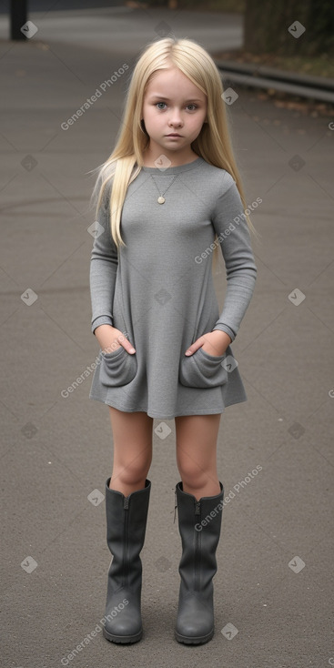 German child girl with  blonde hair