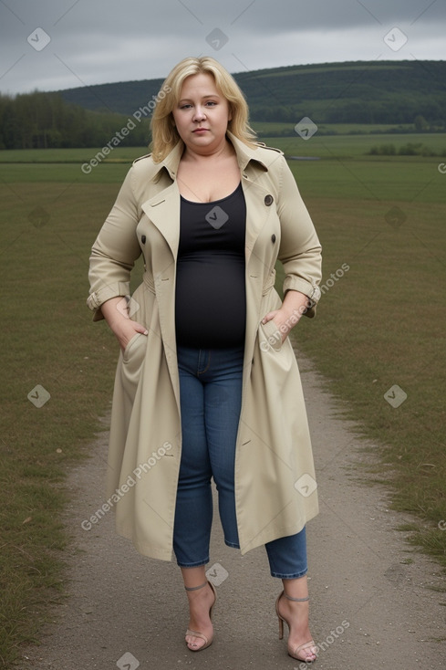 Ukrainian middle-aged female with  blonde hair