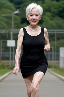 Elderly female with  white hair