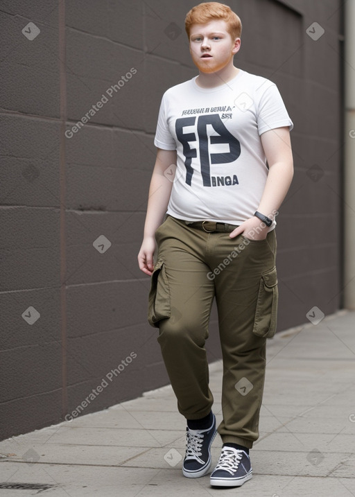 Argentine teenager boy with  ginger hair