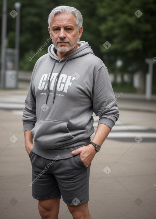 Hungarian middle-aged male with  gray hair