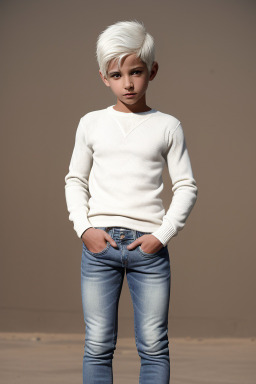 Moroccan child boy with  white hair