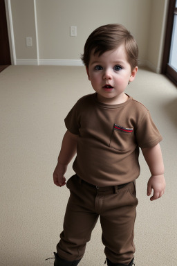 American infant boy with  brown hair