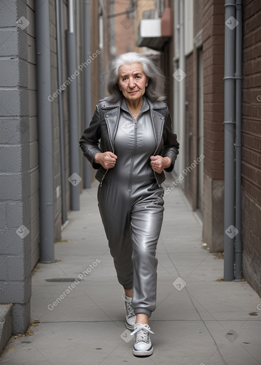 Macedonian elderly female with  gray hair