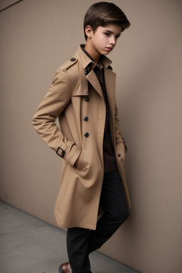 Teenager boy with  brown hair