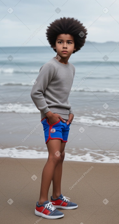 Costa rican child boy with  gray hair