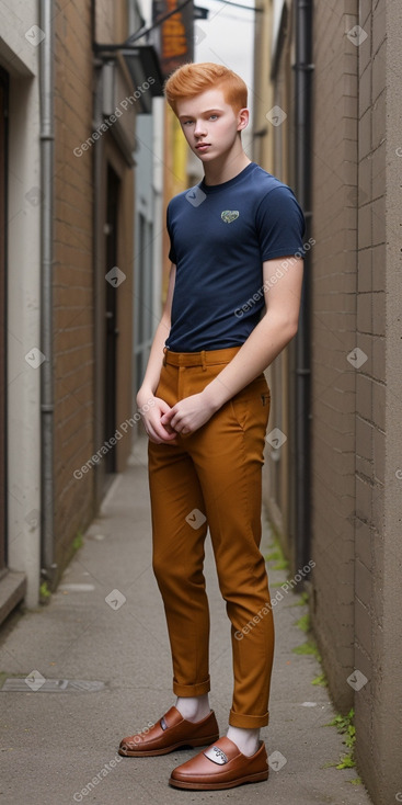 Lithuanian teenager boy with  ginger hair