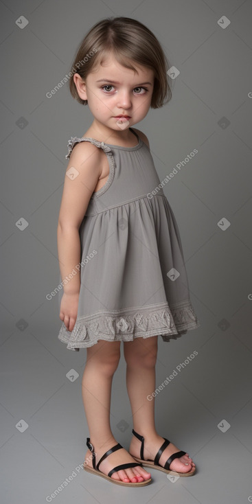 Albanian infant girl with  gray hair