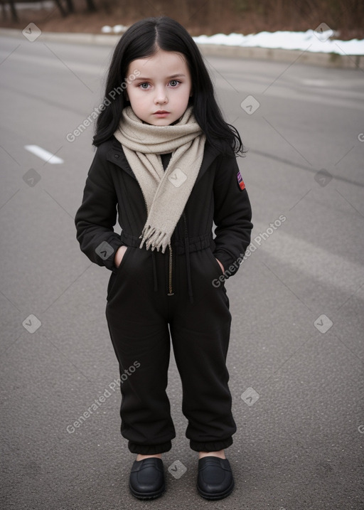 Slovak child girl with  black hair