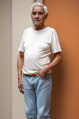 Elderly male with  white hair