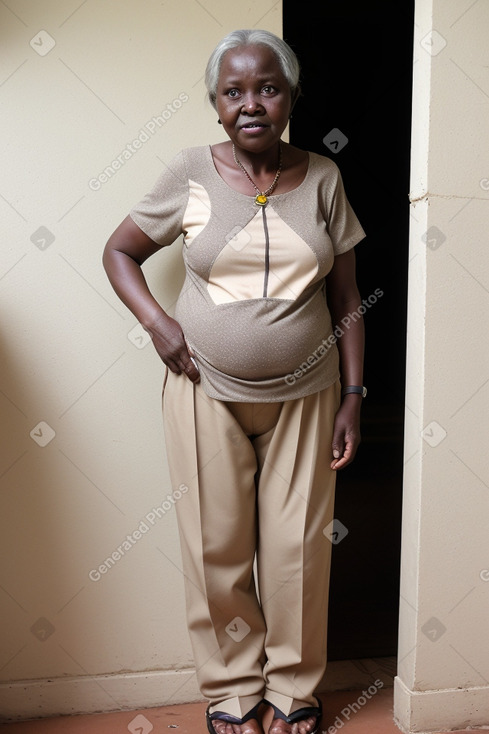 Ugandan elderly female with  gray hair