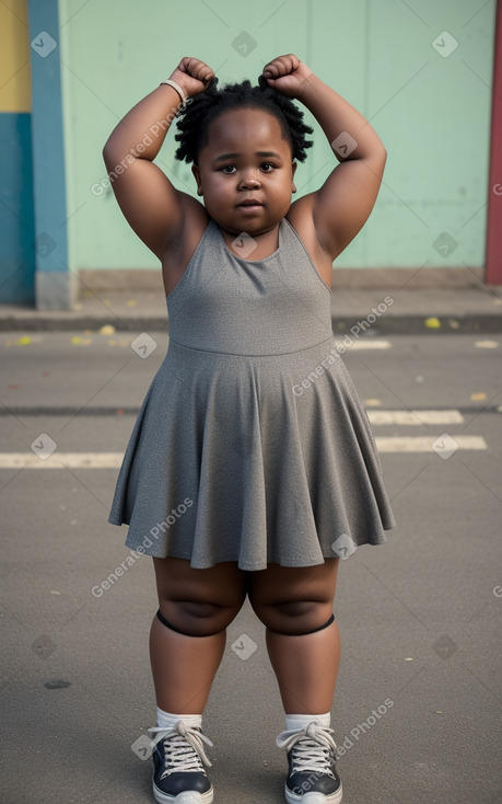 Jamaican child girl with  gray hair