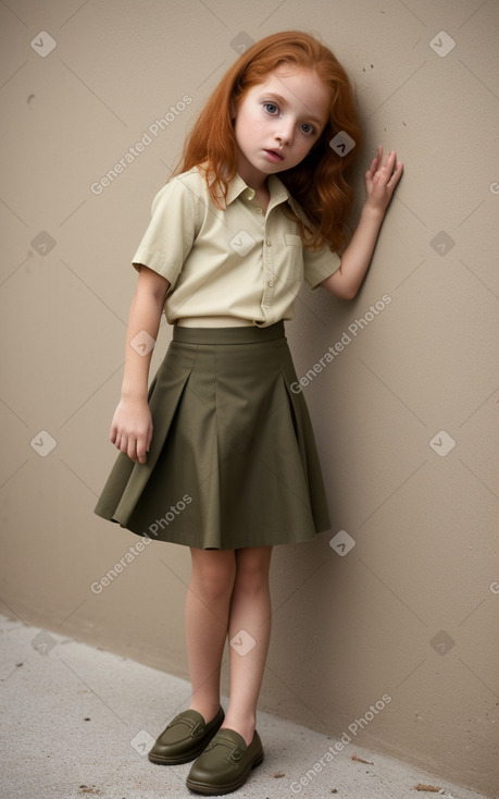 Puerto rican child girl with  ginger hair