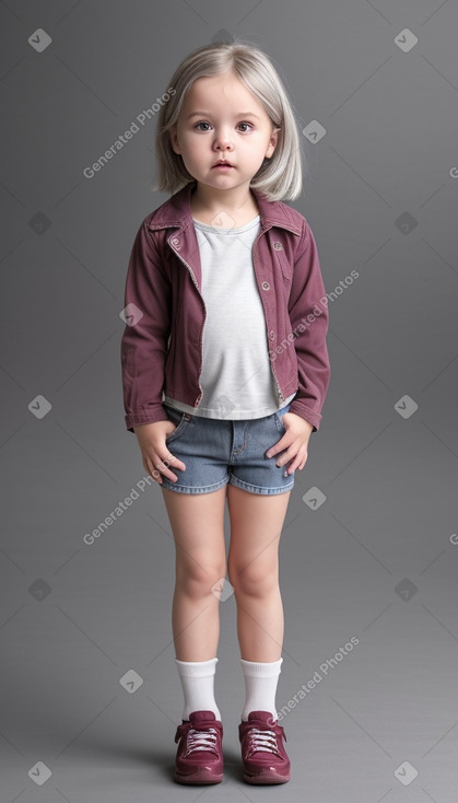 Swiss infant girl with  gray hair