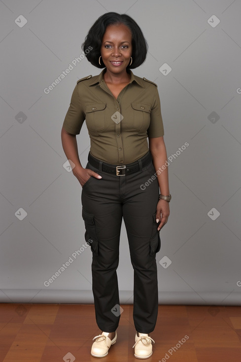 African 45 years female with  black hair