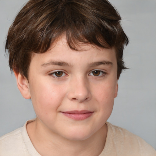 Joyful white young-adult male with medium  brown hair and brown eyes