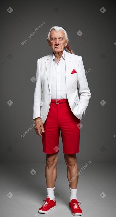 Romanian elderly male with  white hair