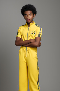 Jamaican teenager boy with  black hair