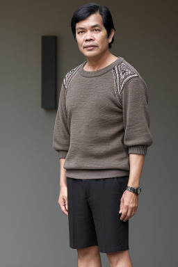 Thai middle-aged male with  black hair