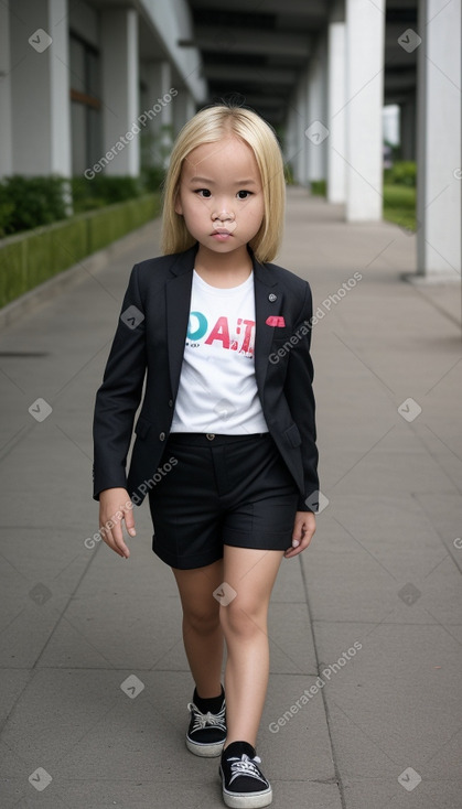 Vietnamese child female with  blonde hair