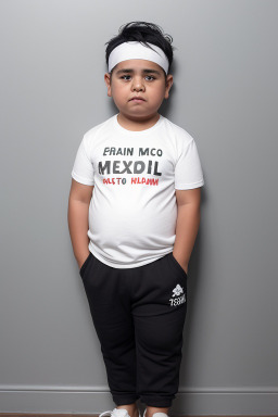 Mexican child boy with  white hair