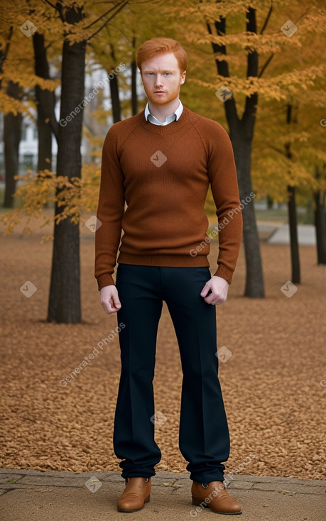 Macedonian adult male with  ginger hair