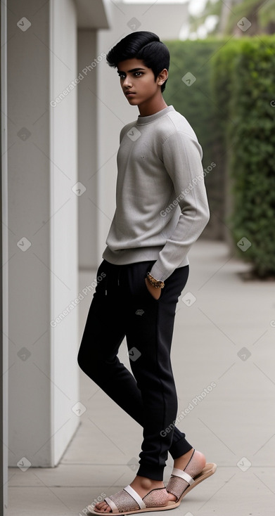 Indian teenager boy with  black hair