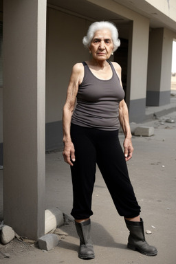 Iraqi elderly female with  black hair