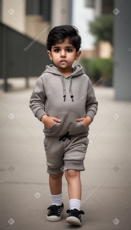 Kuwaiti infant boy with  gray hair