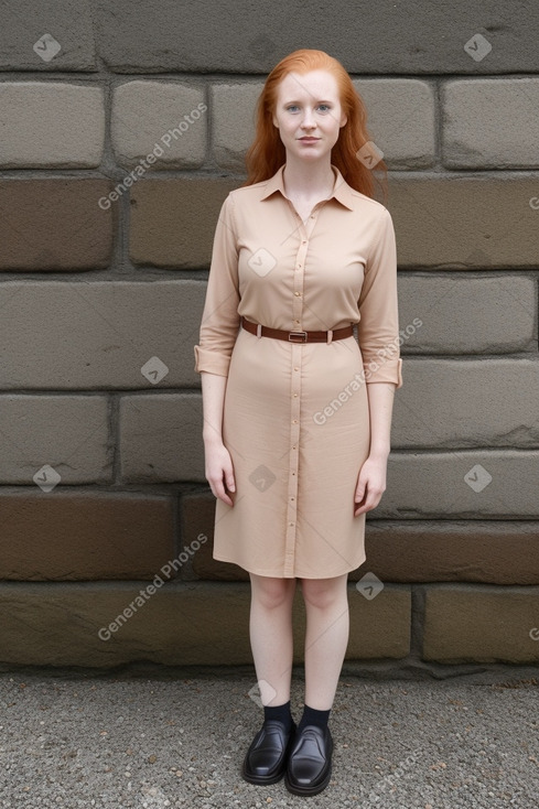 Icelandic adult female with  ginger hair