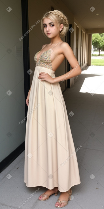 Armenian teenager girl with  blonde hair