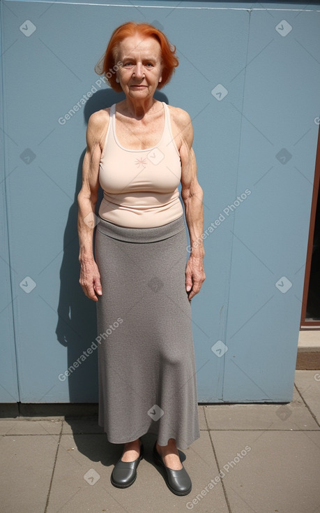 Polish elderly female with  ginger hair