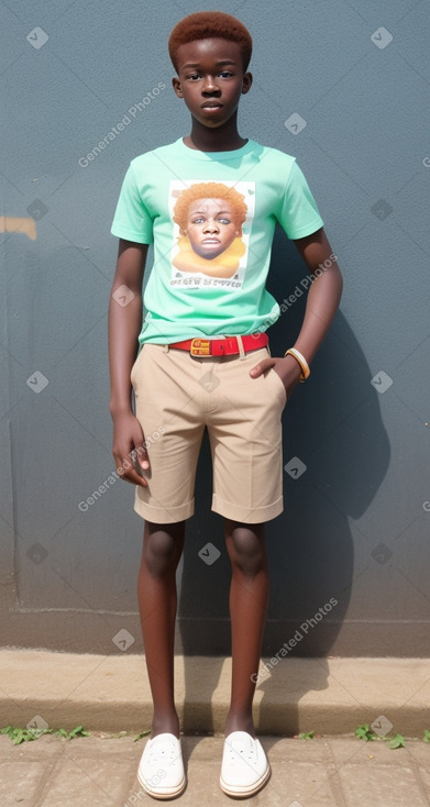 Ghanaian teenager boy with  ginger hair