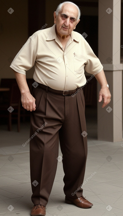 Armenian elderly male with  brown hair