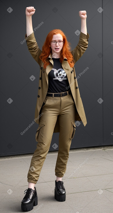 Austrian adult female with  ginger hair