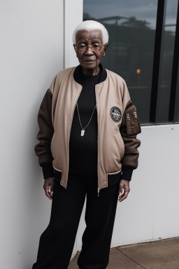 Ugandan elderly non-binary with  brown hair