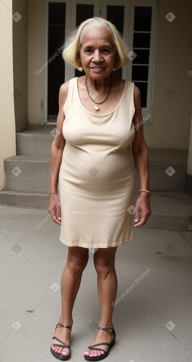 Dominican elderly female with  blonde hair