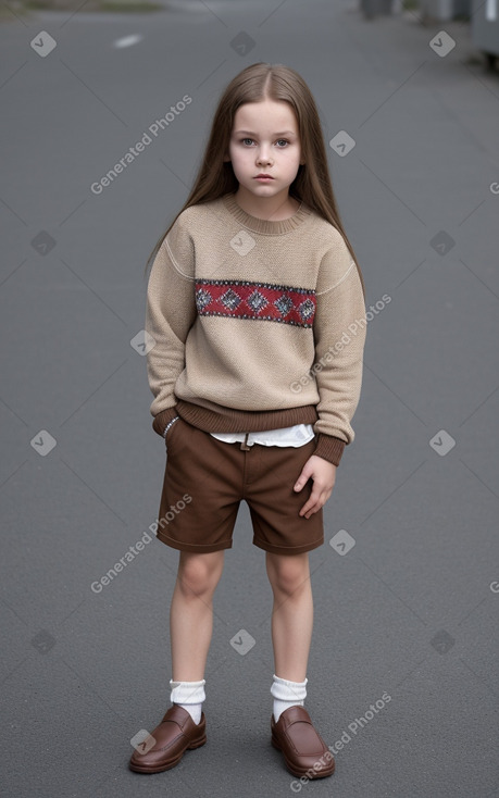 Norwegian child boy with  brown hair