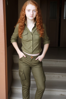 Albanian teenager female with  ginger hair