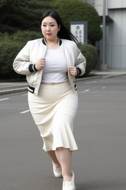 Japanese adult female with  white hair