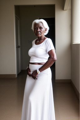 Ugandan elderly female with  white hair