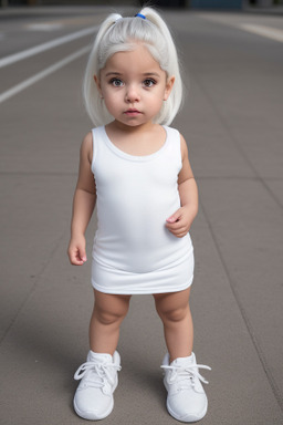 Puerto rican infant girl with  white hair