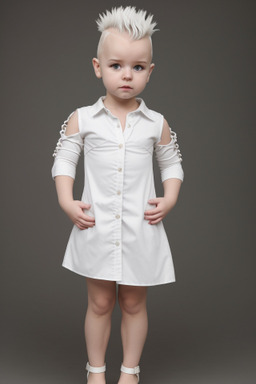 Czech infant girl with  white hair