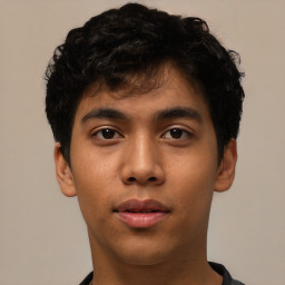 Neutral asian young-adult male with short  brown hair and brown eyes